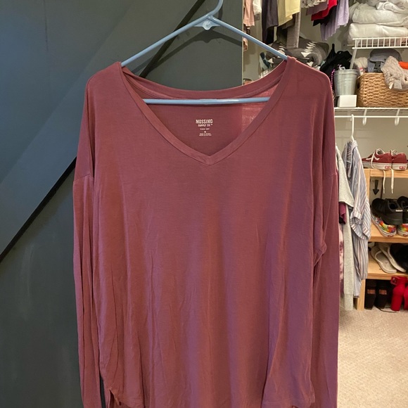 Mauve Flowy long sleeve shirt - Picture 2 of 3